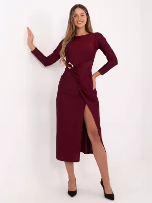 Dámské šaty ITALY MODA IT-SK-21609.83 BURGUNDY