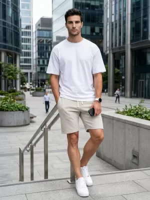 Pánské kraťasy DSTREET BÉŽOVÁ