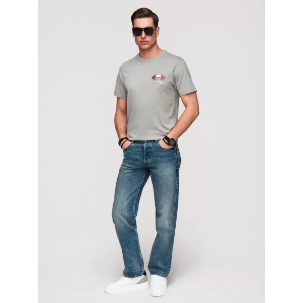  Pánské triko OMBRE OM-TSPT-0257 GREY 