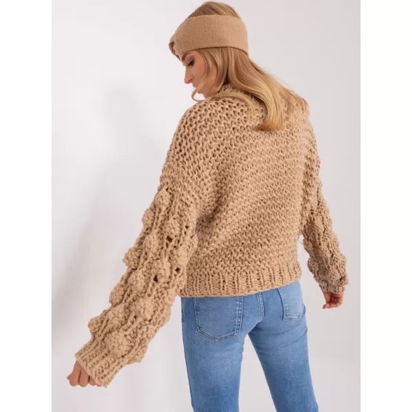  Dámský svetr WOOL FASHION ITALIA AT-SW-2382.97P BEIGE 