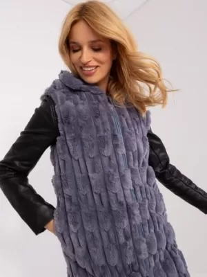 Dámská vesta WOOL FASHION ITALIA AT-KZ-2368-1.57 GRAY