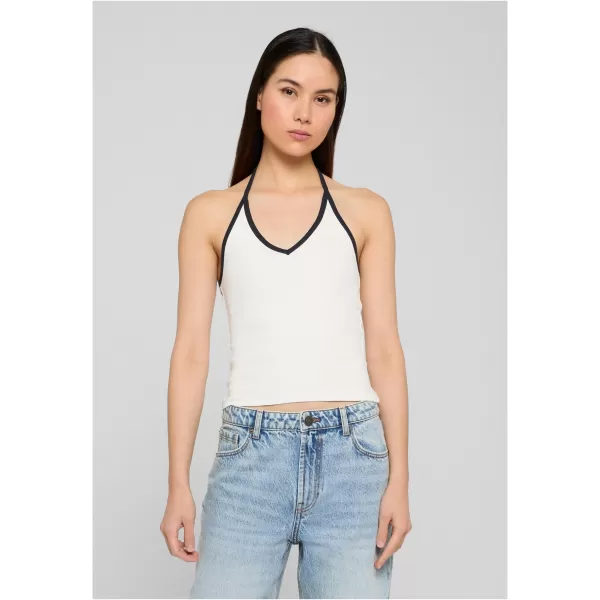  Dámský top URBAN CLASSICS TB8352A-20671 BLACK/OFF WHITE 