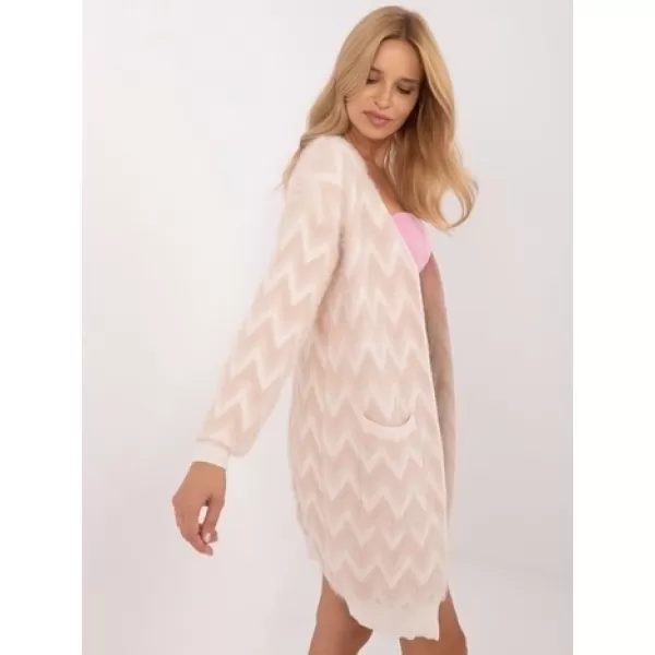  Dámský kardigan WOOL FASHION ITALIA AT-SW-2340-A.00 BEIGE 
