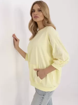 Dámská mikina RUE PARIS RV-BL-A367-1.18P BRIGHT YELLOW