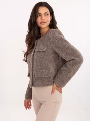 Dámská bunda RUE PARIS IT-KR-FL9586.64 DARK BEIGE