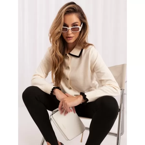  Dámský svetr ITALY MODA IR-SW-QF9581.13 LIGHT BEIGE 