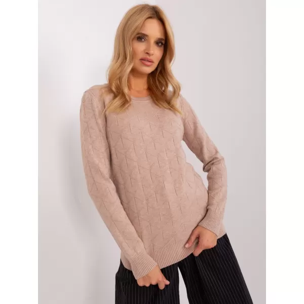  Dámský svetr WOOL FASHION ITALIA AT-SW-232901.25X DARK BEIGE 