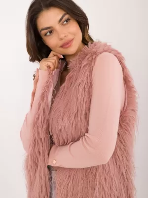Dámská vesta WOOL FASHION ITALIA AT-KZ-2349-1.50 DARK PINK