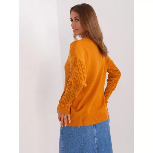  Dámský svetr WOOL FASHION ITALIA AT-SW-2338.14P BRIGHT ORANGE 