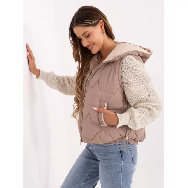  Dámská vesta FACTORY PRICE MBM-KZ-2502.27 DARK BEIGE 
