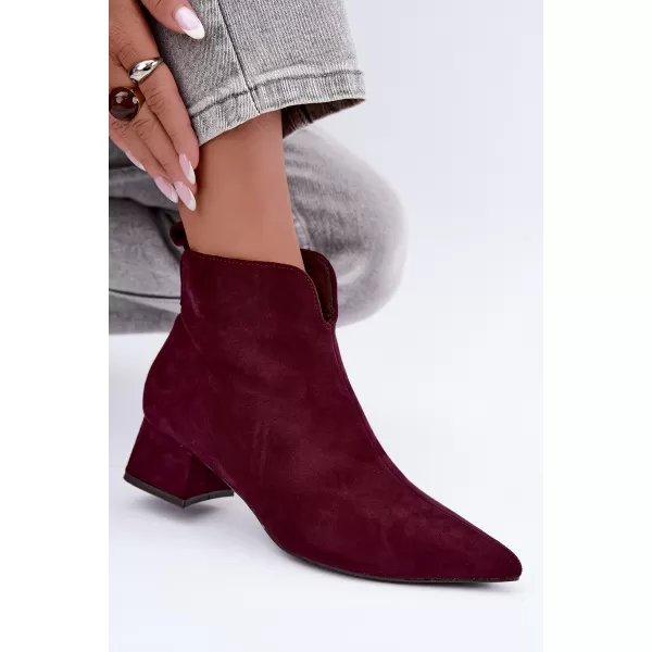  Dámské kotníkové boty BOTO D-334 BURGUNDY 