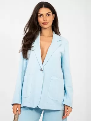 Dámská bunda RUE PARIS IT-MA-FL7703.49 LIGHT BLUE