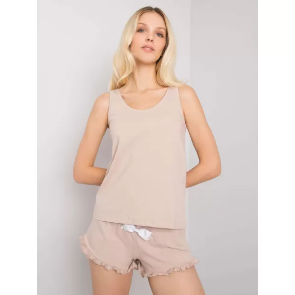  Dámské pyžamo RUE PARIS RV-PI-7397.48 BEIGE 