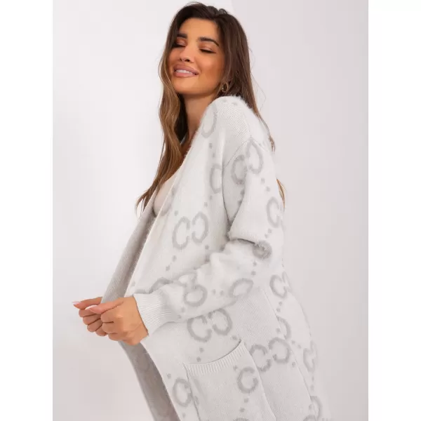 Dámský svetr WOOL FASHION ITALIA AT-SW-23401-A.86 LIGHT GREY 