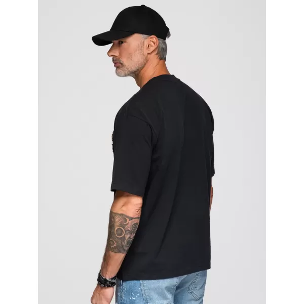  Pánské triko OMBRE OM-TSCT-0277 BLACK 