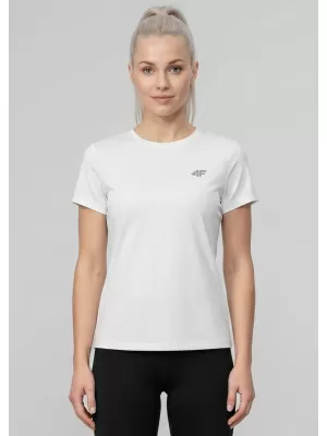 Dámské triko 4F 4FWMM00TTSHF3308 WHITE