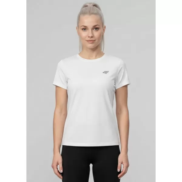  Dámské triko 4F 4FWMM00TTSHF3308 WHITE 