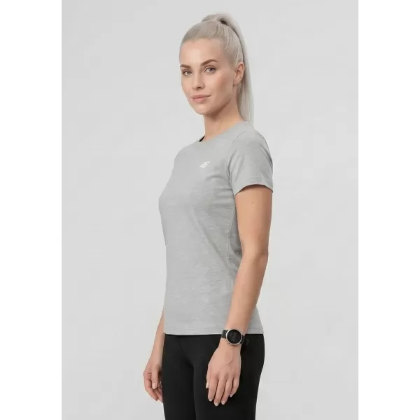  Dámské triko 4F 4FWMM00TTSHF3306 COLD LIGHT GREY MELANGE 