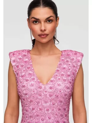 Dámské šaty LARICA LA-OM-DLR341 PINK