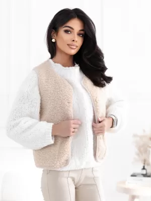 Dámská vesta FACTORY PRICE CS-KZ-1404.99P LIGHT BEIGE