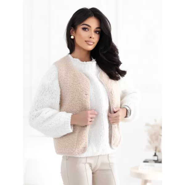  Dámská vesta FACTORY PRICE CS-KZ-1404.99P LIGHT BEIGE 
