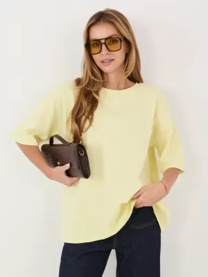 Dámské tričko RUE PARIS RV-BZ-A1230.12 BRIGHT YELLOW