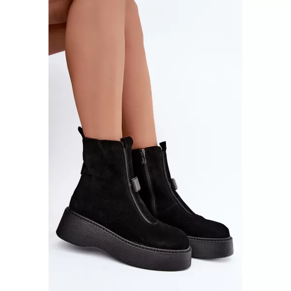  Dámské kotníkové boty D&A CR62-3448 BLACK 