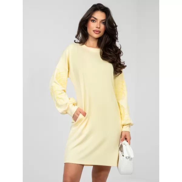  Dámské šaty RUE PARIS RV-SK-A1064.09 BRIGHT YELLOW 