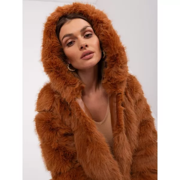  Dámská bunda WOOL FASHION ITALIA AT-KR-2378.96P LIGHT BROWN 