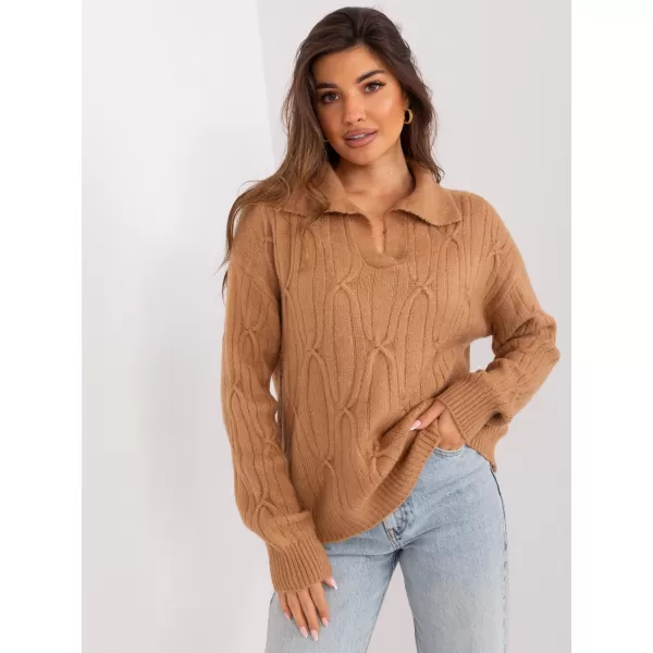  Dámský svetr WOOL FASHION ITALIA AT-SW-2349-2.27 CAMEL 