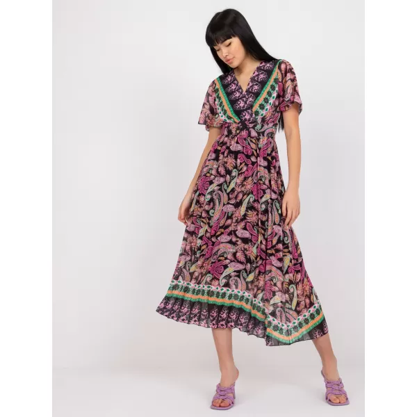  Dámské šaty ITALY MODA DHJ-SK-11331-3.61 BLACK AND PINK 