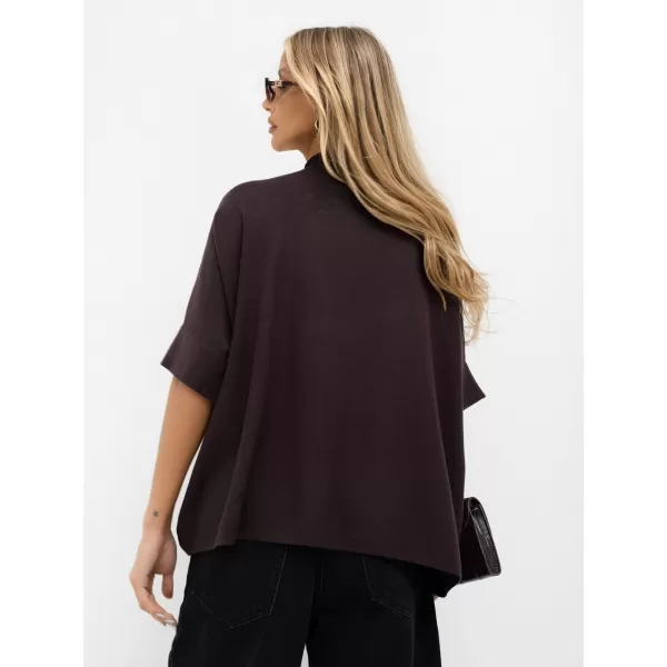  Dámský svetr ITALY MODA IR-SW-BWC6617.75 DARK BROWN 