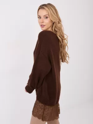 Dámský svetr FACTORY PRICE IN-SW-33681.05P DARK BROWN
