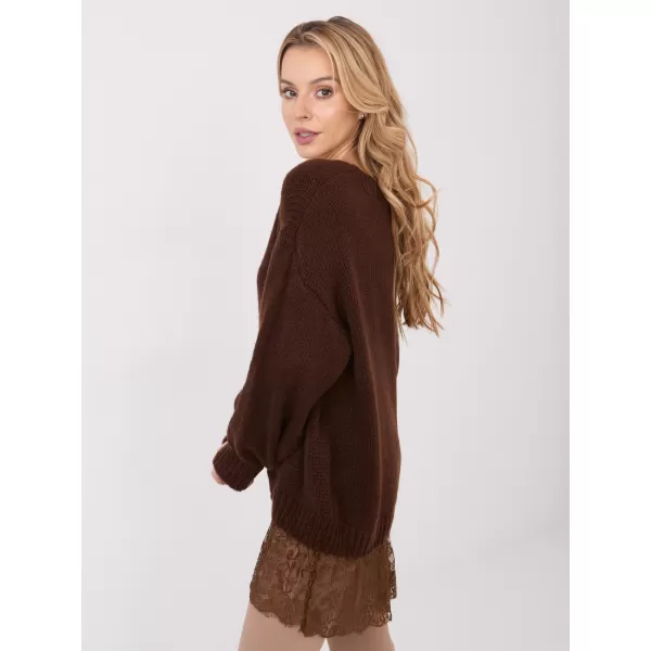  Dámský svetr FACTORY PRICE IN-SW-33681.05P DARK BROWN 