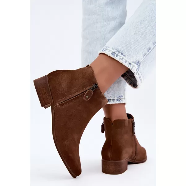  Dámské kotníkové boty VINCEZA 133136 LIGHT BROWN 