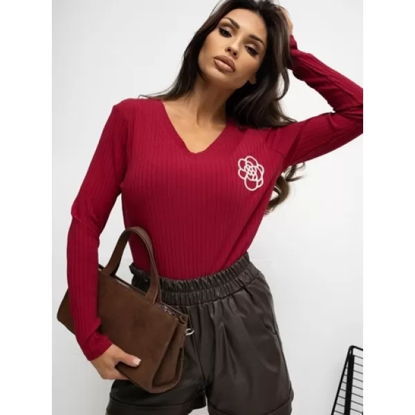  Dámská halenka RUE PARIS RV-BZ-A1057.15P BURGUNDY 