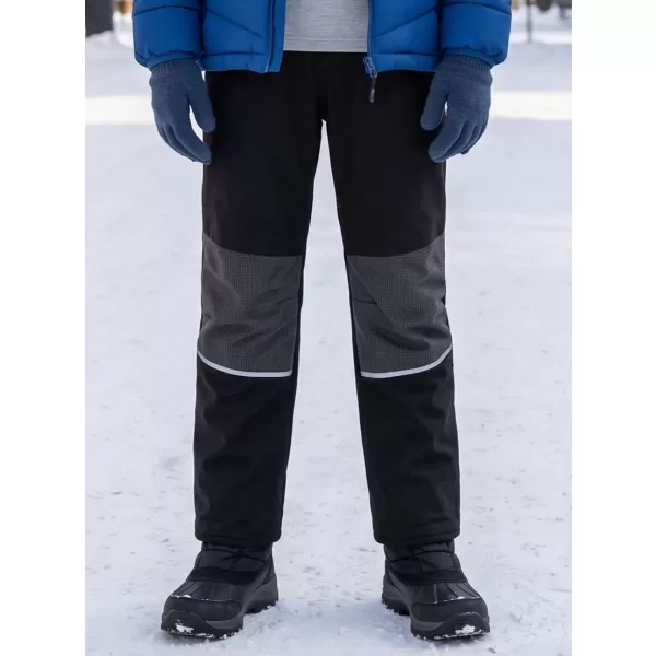  Dětské hřejivé softshellové kalhoty ALPINE PRO HERGO BLACK 