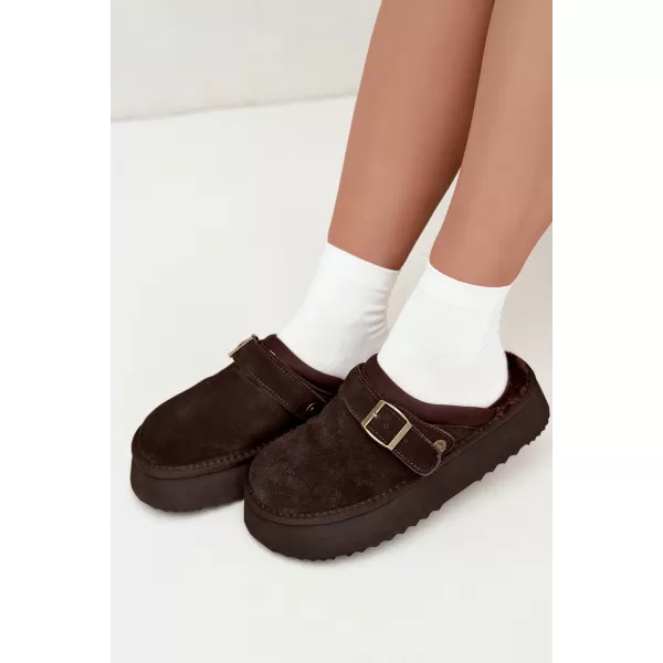  Dámské pantofle BIG STAR SHOES UU274697 BROWN/BEIGE 