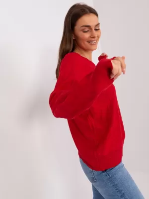 Dámský svetr WOOL FASHION ITALIA AT-SW-2231.99P RED
