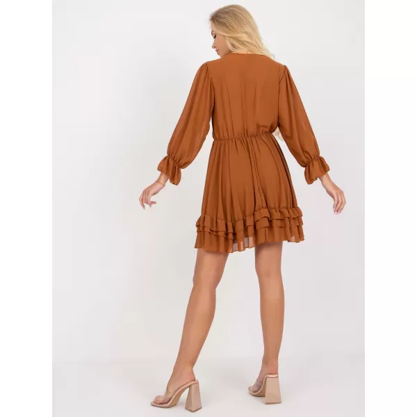  Dámské šaty OCH BELLA TW-SK-BI-0761.92 LIGHT BROWN 