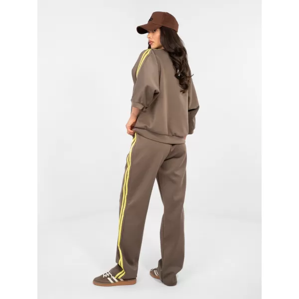  Dámská tepláková souprava RUE PARIS IT-KMPL-22215.77 BROWN 