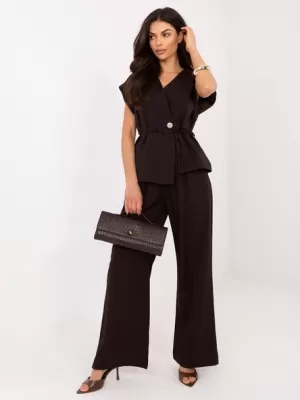 Dámský komplet RUE PARIS IT-KMPL-21029.96 DARK BROWN