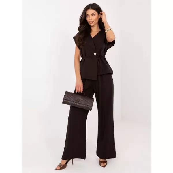  Dámský komplet RUE PARIS IT-KMPL-21029.96 DARK BROWN 