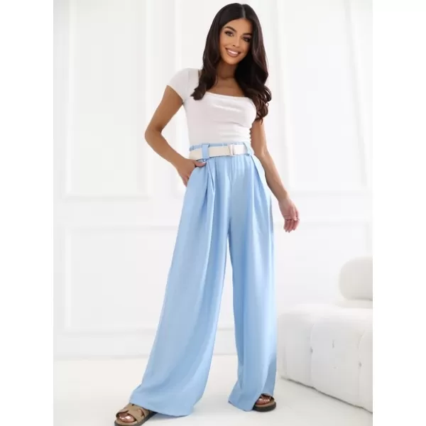  Dámské kalhoty RUE PARIS IT-SP-10358.16 LIGHT BLUE 