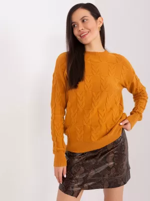 Dámský svetr WOOL FASHION ITALIA AT-SW-2340.22 DARK YELLOW