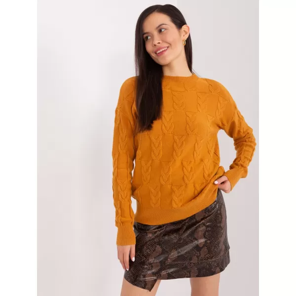  Dámský svetr WOOL FASHION ITALIA AT-SW-2340.22 DARK YELLOW 