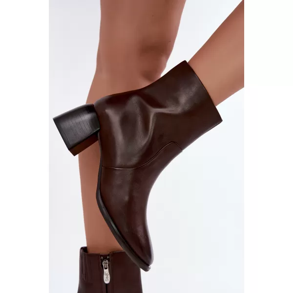  Dámské kotníkové boty D&A CR62-3391 CHOCOLATE 