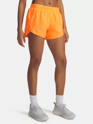 Dámské kraťasy UNDER ARMOUR FLY BY 3 SHORTS 1382438-824 ORANŽOVÁ