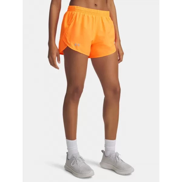  Dámské kraťasy UNDER ARMOUR FLY BY 3 SHORTS 1382438-824 ORANŽOVÁ 