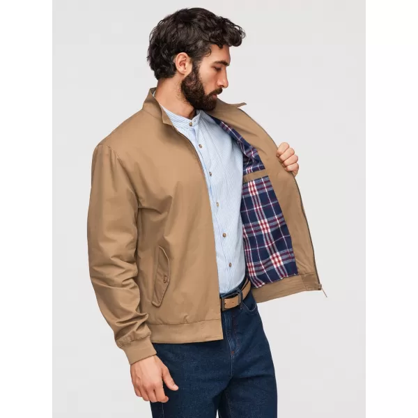  Pánská bunda OMBRE OM-JANP-0326 LIGHT BROWN 